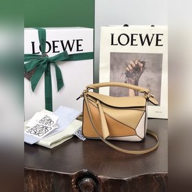 MINI PUZZLE сумка с геометрическим дизайном от Loewe, кирпично-кр
