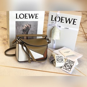 MINI PUZZLE сумка с геометрическим дизайном от Loewe, светло-кори