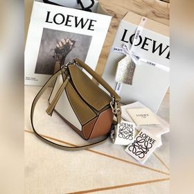 MINI PUZZLE сумка с геометрическим дизайном от Loewe, светло-кори