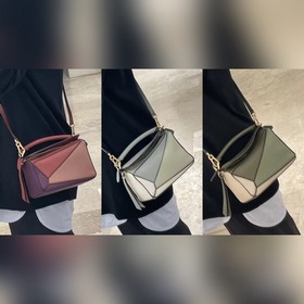 MINI PUZZLE сумка с геометрическим дизайном от Loewe, темно-фиоле