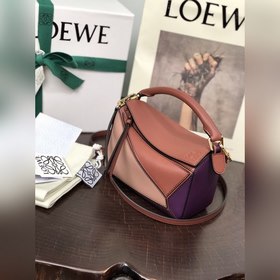 MINI PUZZLE сумка с геометрическим дизайном от Loewe, темно-фиоле
