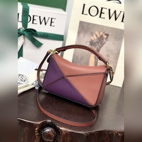 MINI PUZZLE сумка с геометрическим дизайном от Loewe, темно-фиоле
