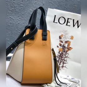 Loewe гамак Темно-оранжевая сумка с черными деталями Вместительн