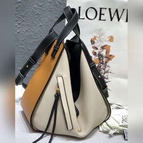 Loewe гамак Темно-оранжевая сумка с черными деталями Вместительн