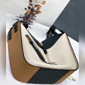 Loewe гамак Темно-оранжевая сумка с черными деталями Вместительн