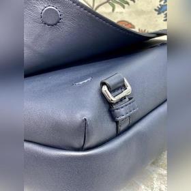 Luoyiwei Deep Blue Leather Messenger Bag Classic Messenger Bag Э