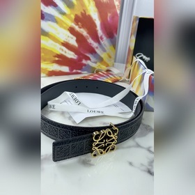 LOEWE Женский пояс Anagram из тисненной кожи гладкой кожи Ширина