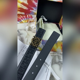 LOEWE Женский пояс Anagram из тисненной кожи гладкой кожи Ширина 