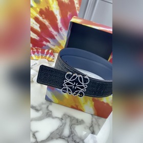 LOEWE Женский пояс Anagram из тисненной кожи гладкой кожи Ширина