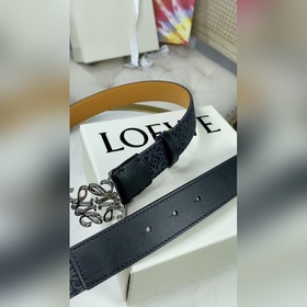 LOEWE Женский пояс Anagram из жаккардового полотна и кожи бычка