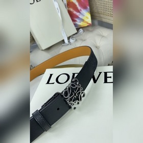 LOEWE Женский пояс Anagram из жаккардового полотна и кожи бычка 