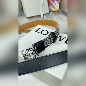 LOEWE пояс из гофрированной ткани кожи Anagram Ремень из кожи тк