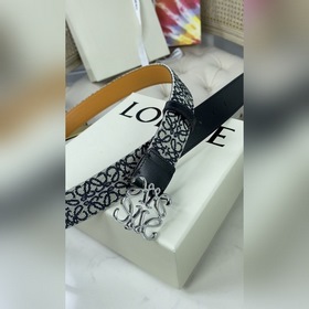 LOEWE пояс из гофрированной ткани кожи Anagram Ремень из кожи тк