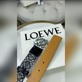 LOEWE пояс из гофрированной ткани кожи Anagram Ремень из кожи тк