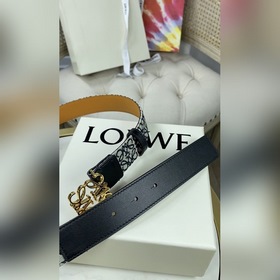 LOEWE Ремень из гофрированной ткани кожи Anagram  Ремень из кожи