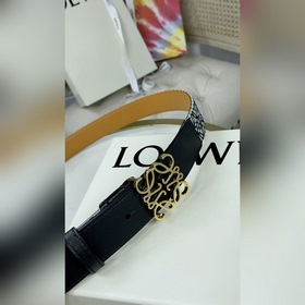 LOEWE Ремень из гофрированной ткани кожи Anagram  Ремень из кожи