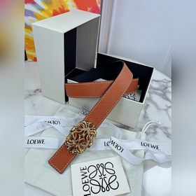 Двусторонний ремень Loewe с пряжкой с узором Anagram Изготовлен и