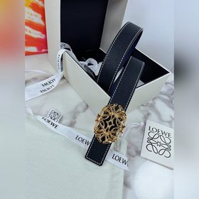 Loewe Двусторонний ремень с пряжкой с узором Anagram Изготовлен