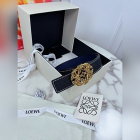 Loewe Двусторонний ремень с пряжкой с узором Anagram Изготовлен 