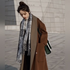 Loewe, нейтральный, классический шарф с логотипом Loewe, ведущий