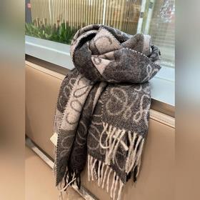 Loewe, нейтральный, классический шарф с логотипом Loewe, ведущий 