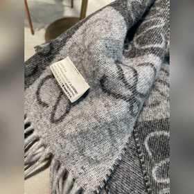 Loewe, нейтральный, классический шарф с логотипом Loewe, ведущий 