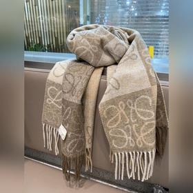 Loewe, нейтральный, классический шарф с логотипом Loewe, ведущий