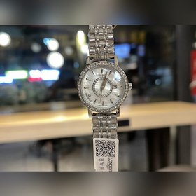 Женские часы Longines с кварцевым механизмом, украшенные перламут