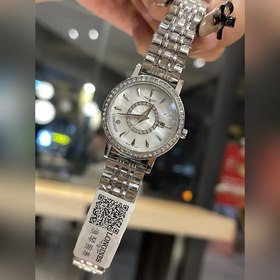 Женские часы Longines с кварцевым механизмом, украшенные перламут