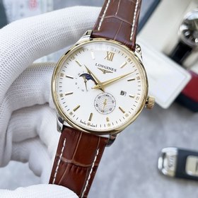 Longines Элитные мужские часы с четырьмя стрелками фазой луны Мас