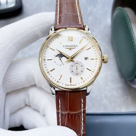 Longines Элитные мужские часы с четырьмя стрелками фазой луны Мас