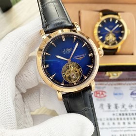 Longines, изысканные мужские часы с большим маховиком и фазой Лун