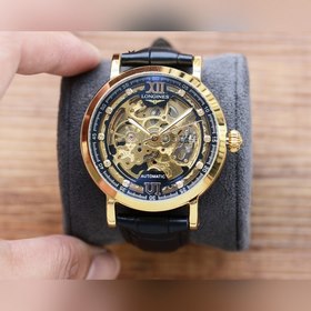 Longines Элитные мужские часы Скелетонизированные часы Ремешок 