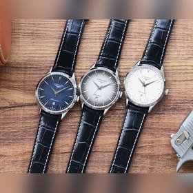 Longines Элитные мужские часы с тремя стрелками, лаконичный диза