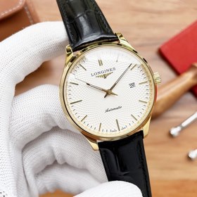 Часы Longines с тремя стрелками Элитные мужские часы Ремешок ： ре