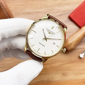 Часы Longines с тремя стрелками Элитные мужские часы Ремешок ： ре