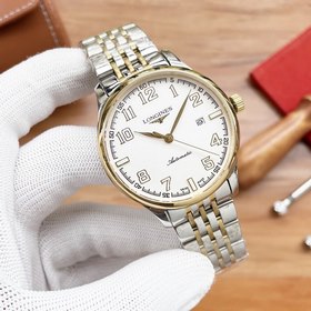 Часы Longines с тремя стрелками Элитные мужские часы Ремешок ： ре