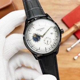 Longines  Звездные часы Элитные мужские часы Ремешок ： натураль