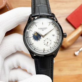 Longines  Звездные часы Элитные мужские часы Ремешок ： натураль