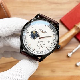 Longines  Звездные часы Элитные мужские часы Ремешок ： натураль