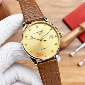 Longines Элитные мужские часы с тремя стрелками, лаконичный дизай