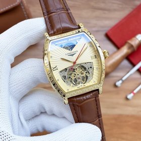 Longines Дизайн с большим колесом Элитный мужской часы Ремешок ：