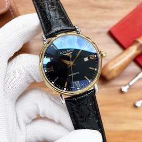 Часы Longines с тремя стрелками Элитный мужской часы Ремешок ： ре