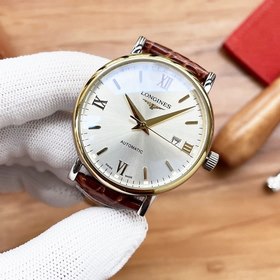 Часы Longines с тремя стрелками Элитный мужской часы Ремешок ： ре