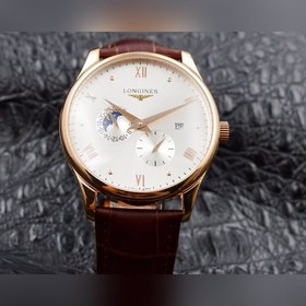 Многофункциональные мужские часы Longines Ремешок： кожаный ремешо