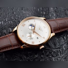 Многофункциональные мужские часы Longines Ремешок： кожаный ремешо