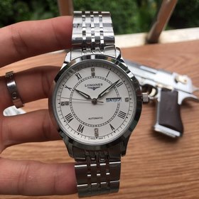 Longines： лаконичные часы с тремя стрелками двойным календарем Эл