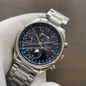 Longines восьмистрелочный часы с лунным календарем, календарь, де