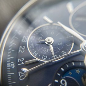 Longines восьмистрелочный часы с лунным календарем, календарь, де