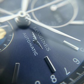 Longines восьмистрелочный часы с лунным календарем, календарь, де